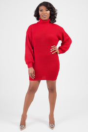 Oversized Red Sweater Dress - FINAL SALE